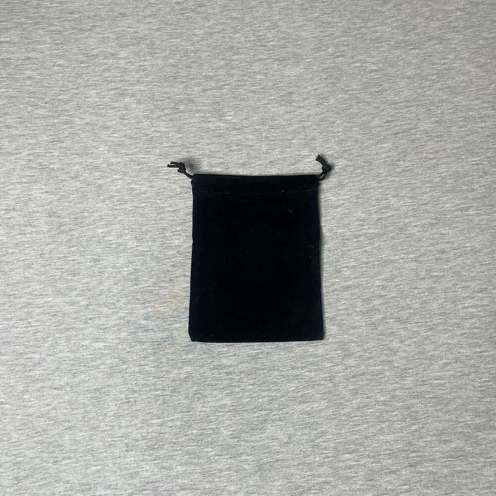 Macy’s Solid Black Small Velour Gift Pouch Bag 5”x 7”